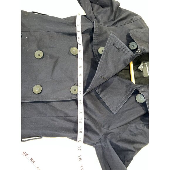 Club Monaco XS Dark Blue Double-Breasted Trench Coat Womens - Picture 4 of 8